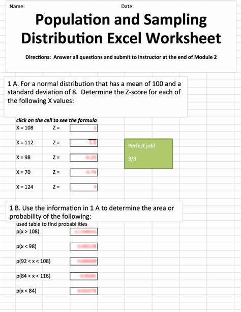 standard deviation practice problems worksheet with answers
